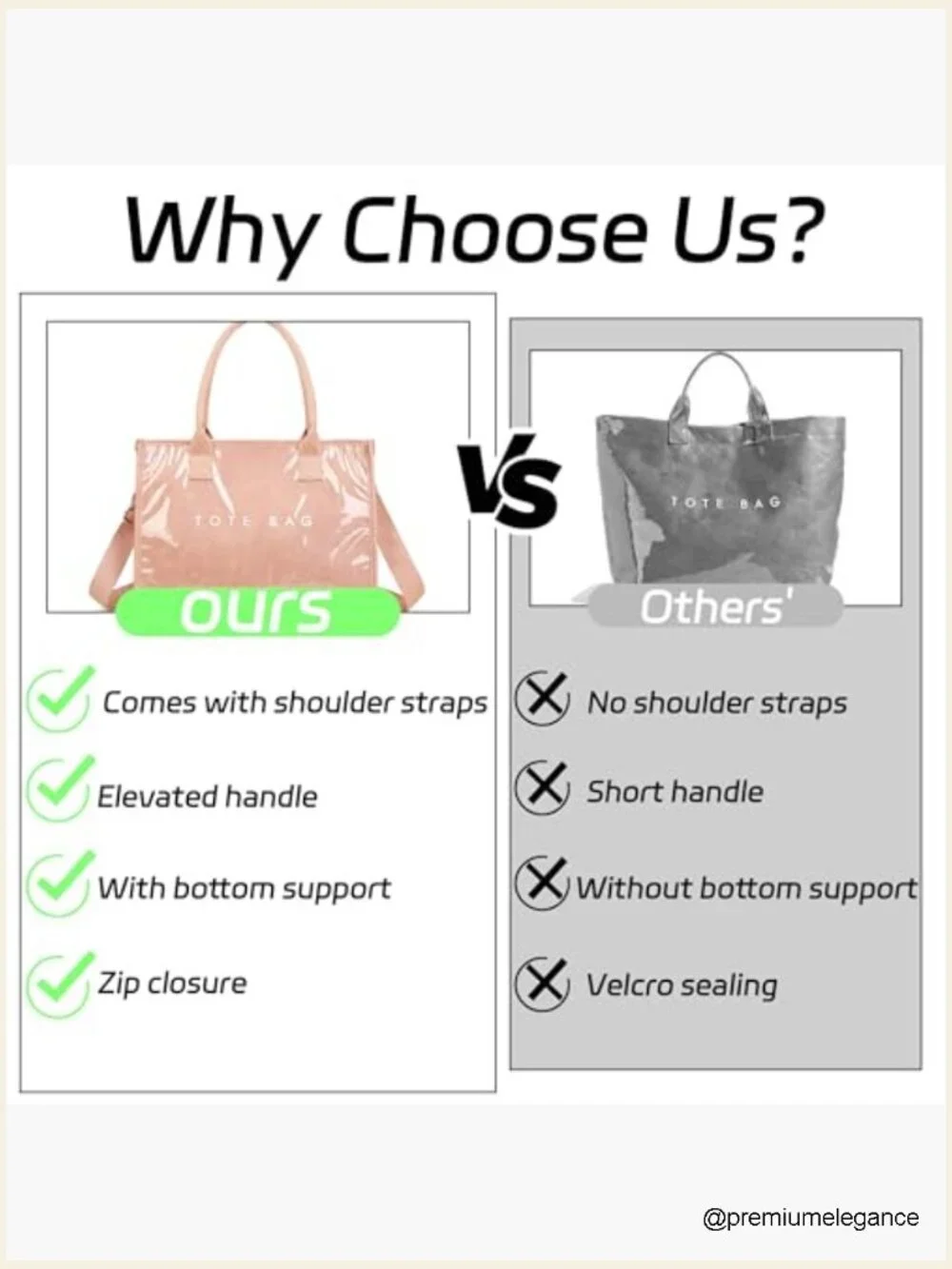 PVC Tote Bag Letters Print Hobo Handbags Kraft Paper Shoulder Bag Work Travel